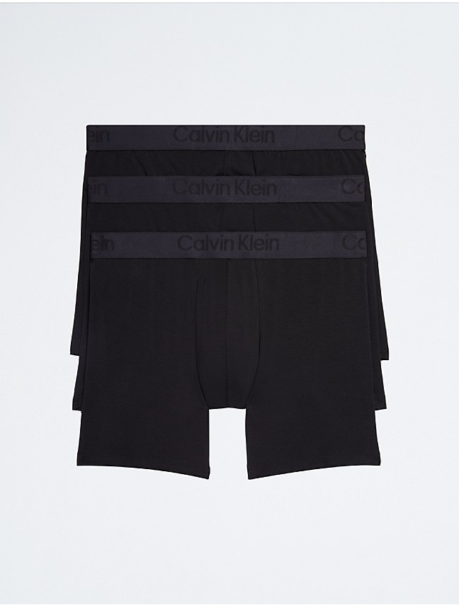 Calvin Klein Men's Ultra Soft Modern Modal Boxer Brief, 3 Black, Small :  : Clothing, Shoes & Accessories