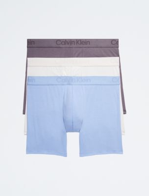 Black Pack of three cotton-blend short boxer briefs, Calvin Klein Underwear