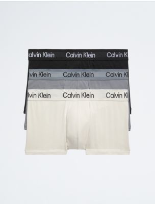 Rise Low USA Stretch Cotton Trunk | Calvin Stencil 3-Pack Logo Klein®