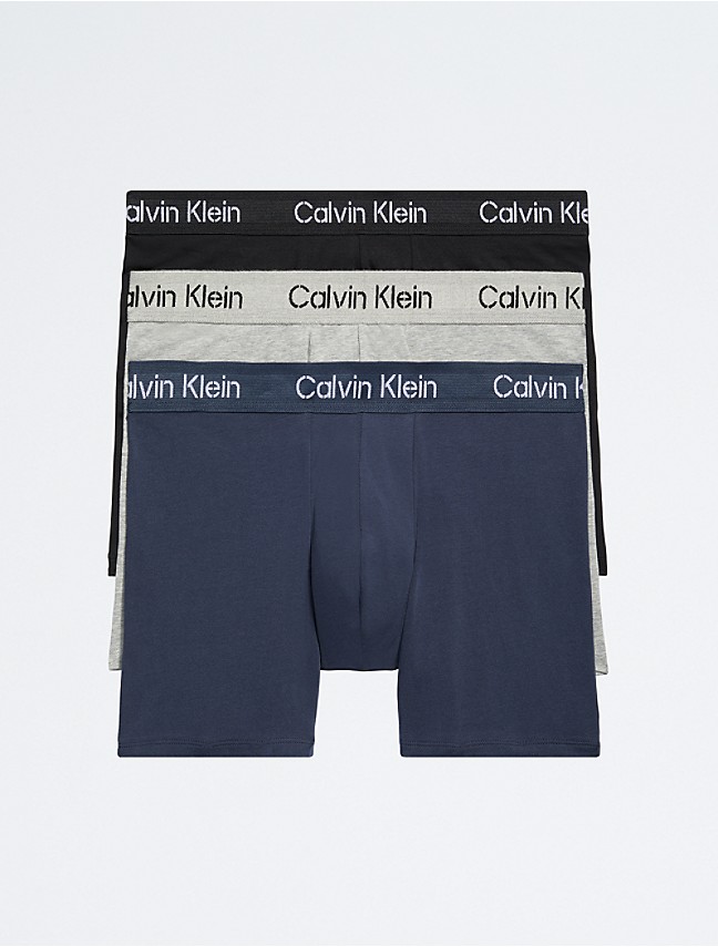 Calvin Klein Mens 3 Pack Cotton Stretch Boxer Briefs (Black/Mini Logo/Grey,  Medium) : : Clothing, Shoes & Accessories