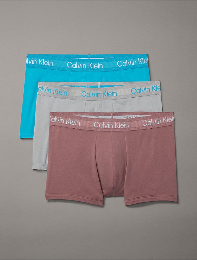 Calvin Klein Jeans COTTON STRECH LOW RISE TRUNK X 3 Black / White