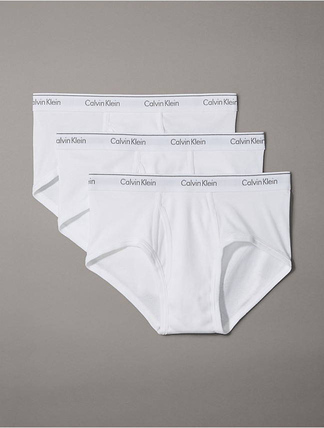 Calvin Klein Men's Luxe Pima Cotton Multipack Hip Brief, White, White,  White, X-Large at  Men's Clothing store