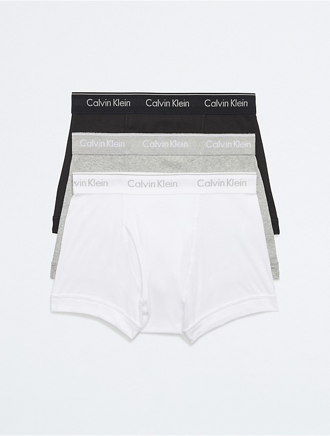 Calvin Klein Cotton Classics Trunk 3-Pack Teal/Dove/Grey NB4002-950 - Free  Shipping at LASC