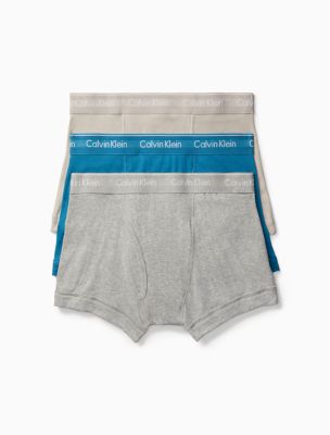 Cotton Classics 3-Pack Trunk, Tapestry Teal/dove/grey Heather