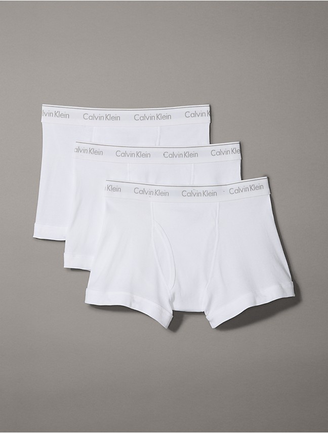 Calvin Klein Cotton Stretch Low Rise Trunk 3-Pack Dragon/Mudston NB2614-958  - Free Shipping at LASC