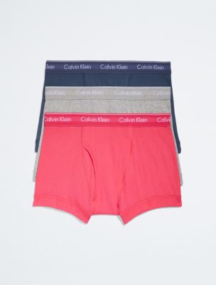 Cotton Classics 3-Pack Trunk, Lipstick/Grey Heather/Edge