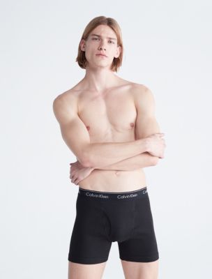 Calvin Klein Men's Cotton Classics 3-Pack Boxer Brief - Black - XL