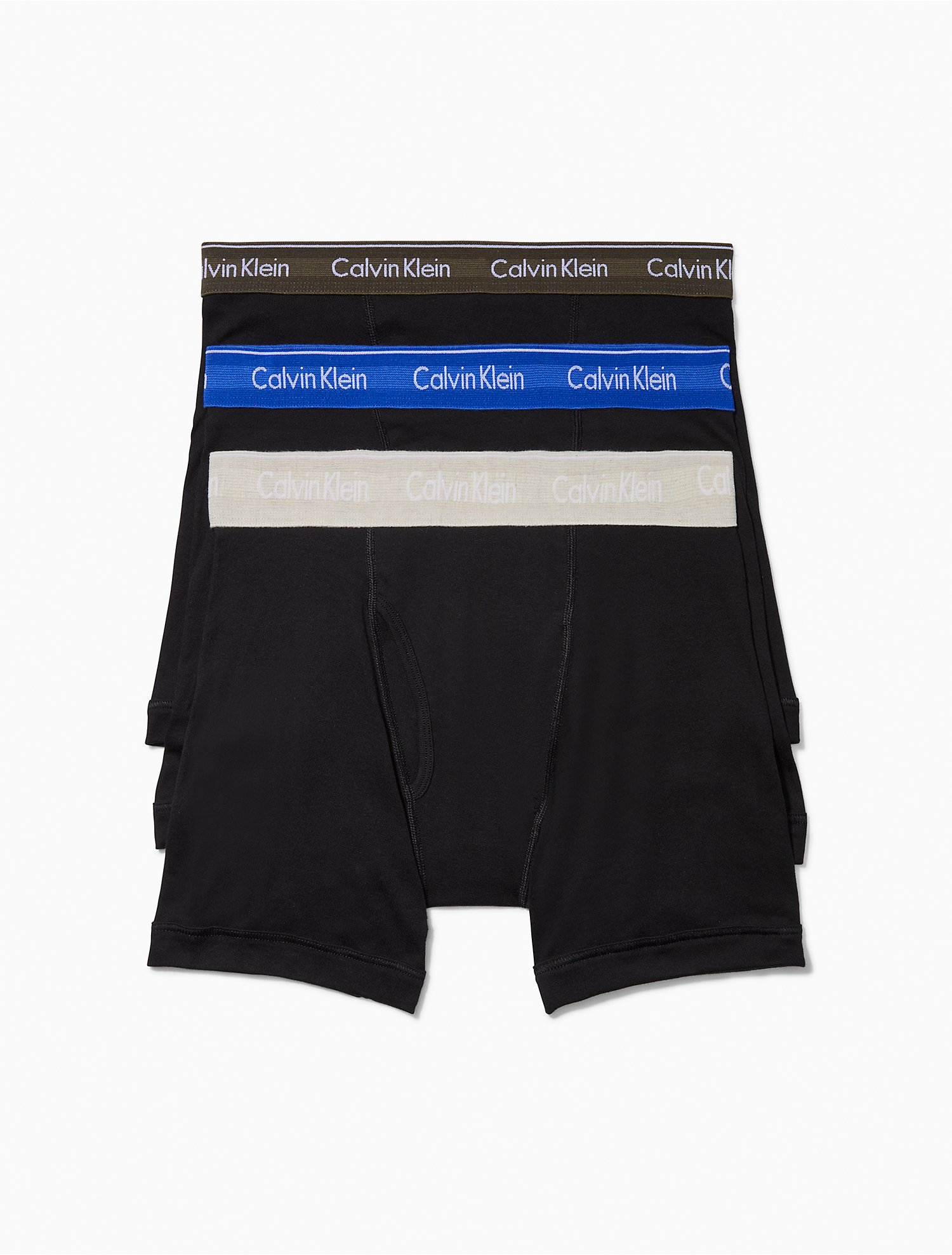 Mens Clothing Underwear Boxers Calvin Klein Cotton Logo-waistband Boxers in Blue for Men 