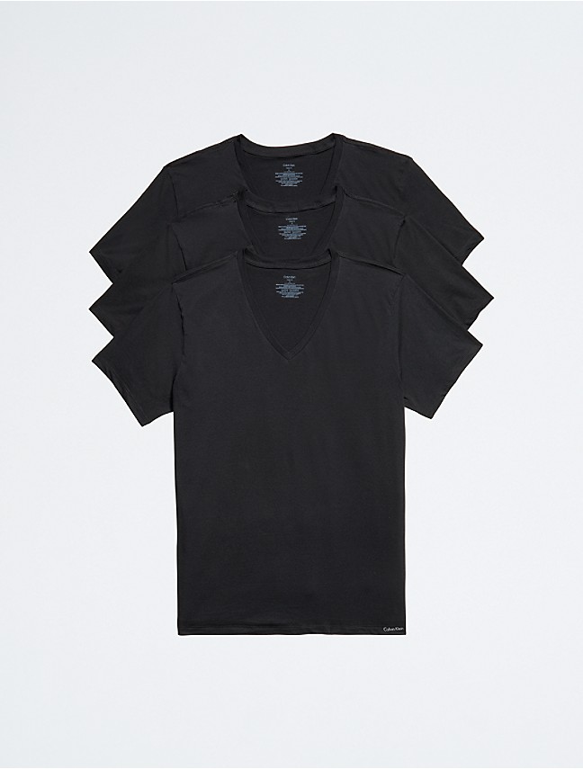 3Pc 100% Cotton Mens A-Shirt Ribbed Tank Top Sport Undershirt Black