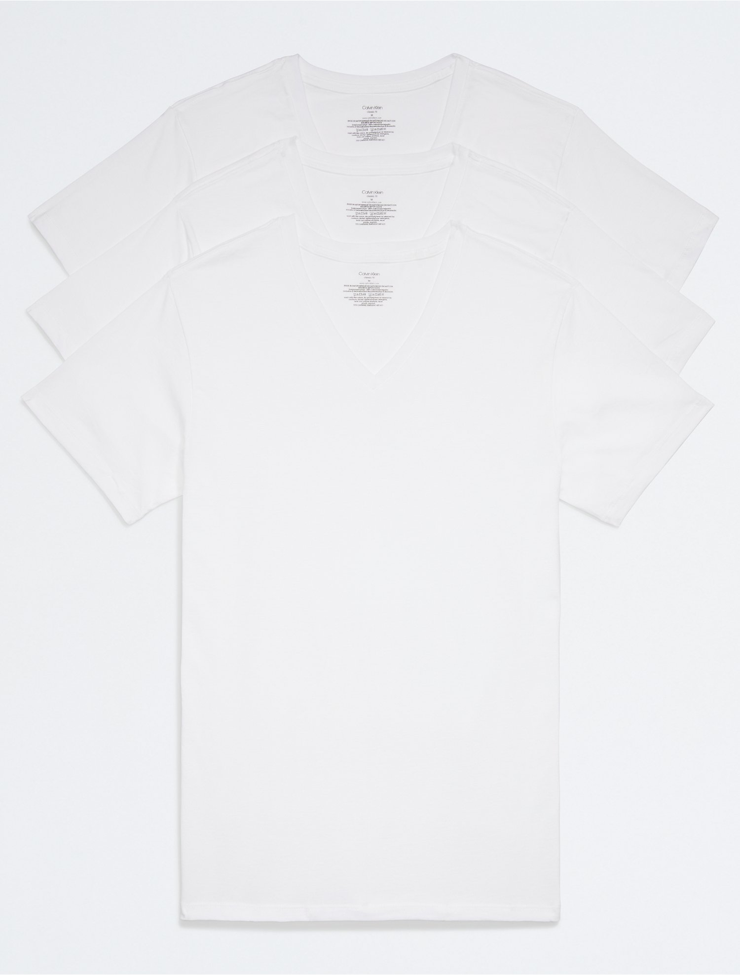 Cotton Classic Fit 3-Pack V-Neck T-Shirt | Calvin Klein® USA