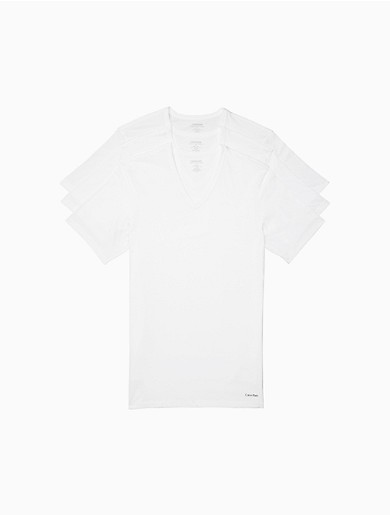 Cotton Classic Slim Fit 3-Pack V-Neck T-Shirt | Calvin Klein