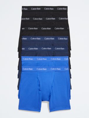 Cotton Stretch 7-Pack Boxer Brief, Black/Blue Shadow/Cobalt