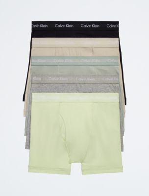 Cotton Stretch 5-Pack Boxer Brief, Black/Mudstone/Grey Heather/Spring Onion/Frosted Fern