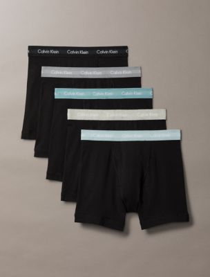 Cotton Stretch 5-Pack Boxer Brief, Black / Convoy / Grey Heather / Slate Turquoise / Shade