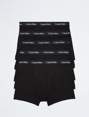 $75 Calvin Klein Underwear Men Black U2664 Cotton 2-Pack Low Rise Trunks  Size XL