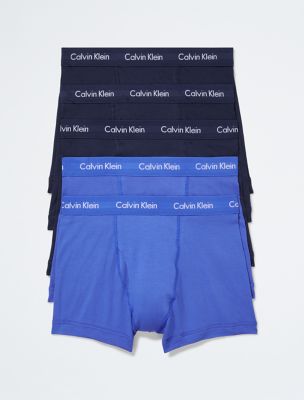 Microfibre Trunks with Print 3 Pack KINGDOM/NAVY BLUE-WHITE