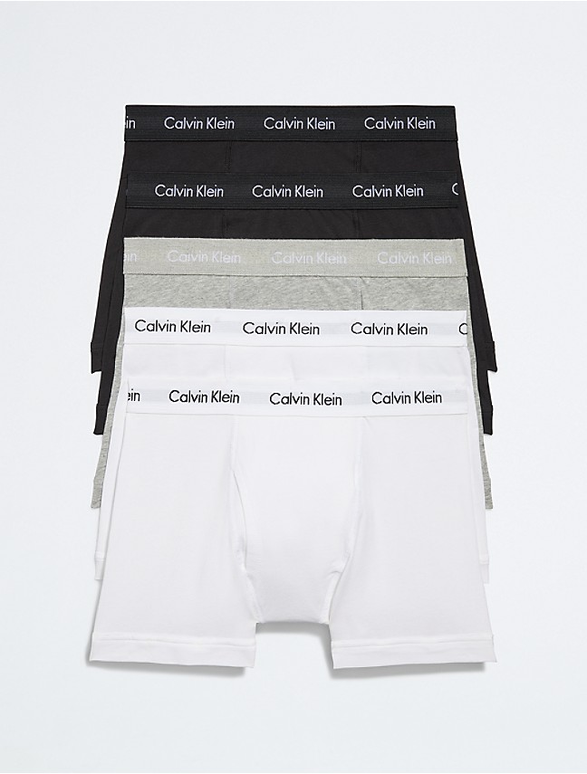 Calvin Klein Underwear Cotton Stretch 3 Pack Low Rise Trunk Black W/Black  WB Men's