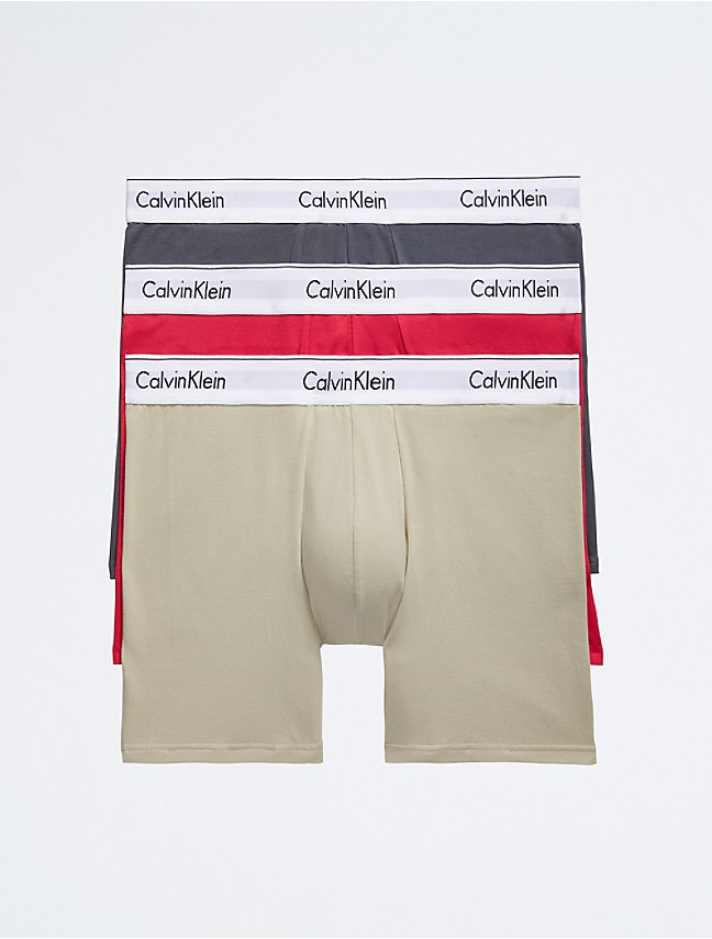 Men's Calvin Klein 3-pack Modern Cotton Stretch Boxer Brief White