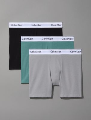 Modern Cotton Stretch 3 Pack Boxer Brief, Sagebush Green/Black/Griffin