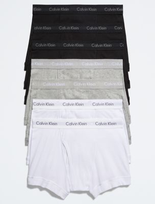 Calvin Klein Cotton Stretch Boxer Brief, Pack of 3, Black/White/Grey