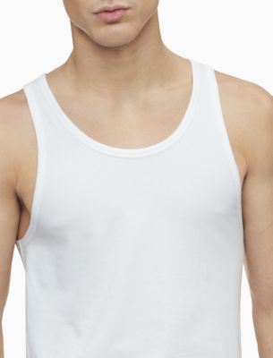 Calvin Klein Jeans tab logo tank top in white