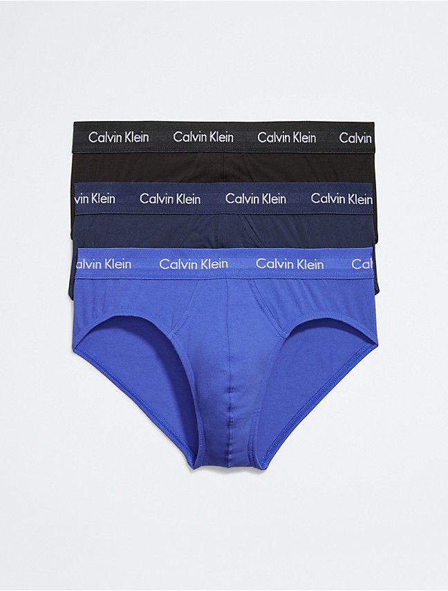Calvin Klein Cotton Stretch Hip Brief 3-Pack Blue/Ocean/Mango
