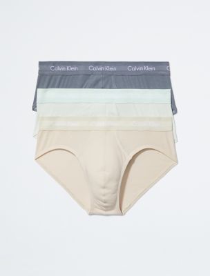 Cotton Stretch 3-Pack Hip Brief, Dragonfly/Mudstone/Asphalt Grey