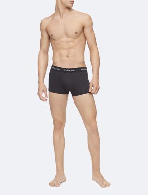 Cotton Stretch 3-Pack Low Rise Trunk, Black