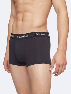 Calvin Klein Men's 3-Pack Cotton Stretch Trunk, Black, Small