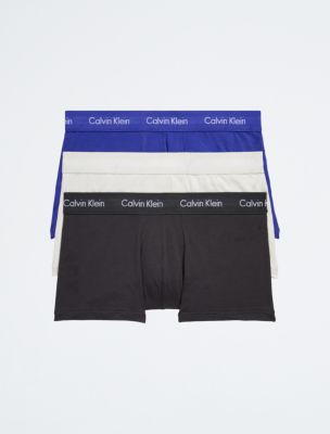 Cotton Stretch 3-Pack Low Rise Trunk, Phantom Grey/Vaporous Grey/Spectrum Blue