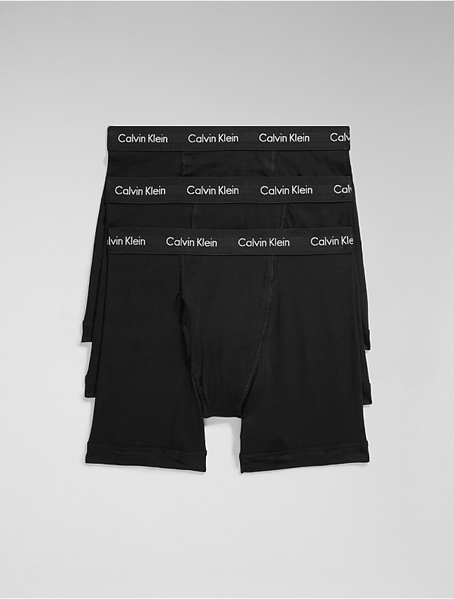 Calvin Klein U2661G-998 100% Authentic Mens Cotton Briefs 3  PackBlack/White/Grey 