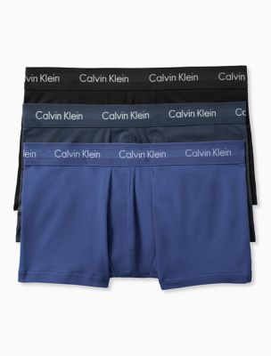 calvin klein low rise trunks 3 pack black