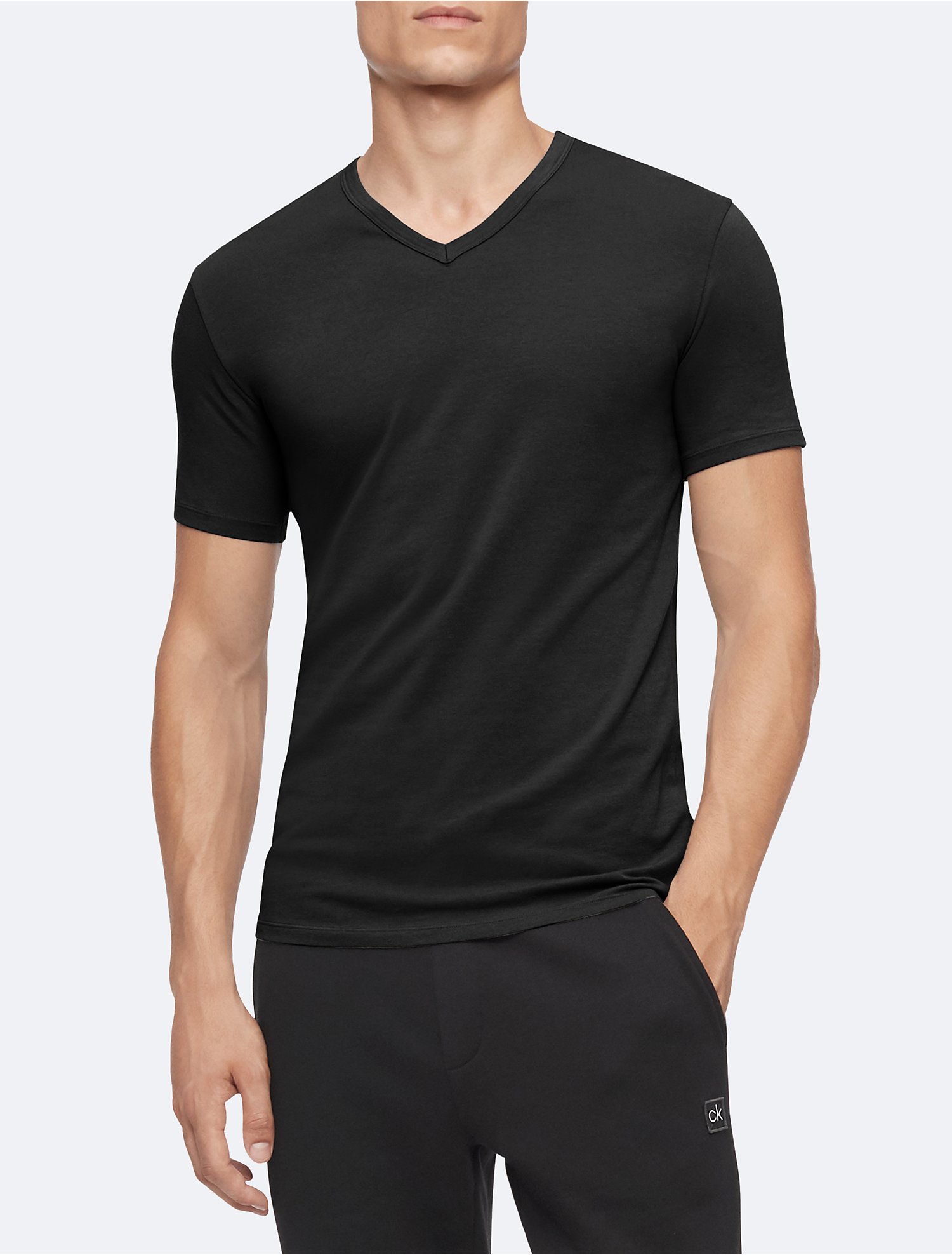 mangel Elegance batteri Cotton Stretch 3-Pack V-Neck T-Shirt | Calvin Klein