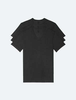 Calvin klein cotton stretch v neck t shirt on sale