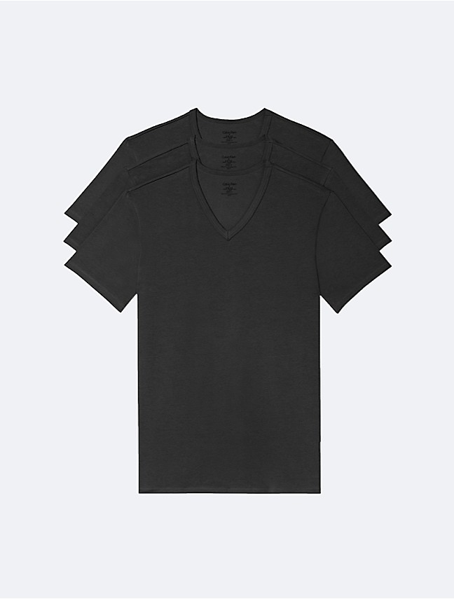 V-Neck Calvin | Fit Klein® USA Cotton Slim 3-Pack T-Shirt