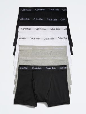 Calvin Klein Men's Cotton Stretch 7-Pack Trunk - Grey - S