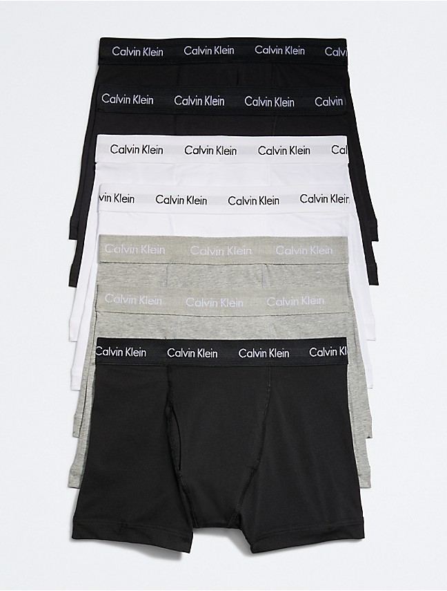 Calvin Klein 100% Authentic Men’s Boxer Shorts Trunks – 3 Pack  Black/Grey/White