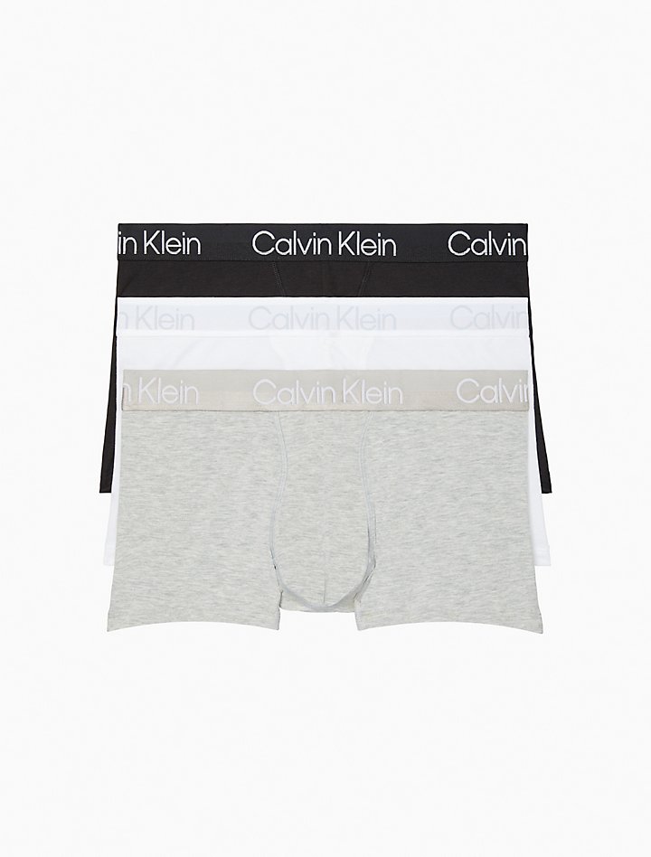 Men's Clothing Men's Underwear Black Calvin Klein Calvin Klein 3-Pack  Modern Structure Men's Boxer Trunks 