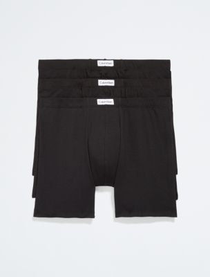 CALVIN KLEIN UNDERWEAR Three-Pack Cotton-Blend Boxer Shorts for