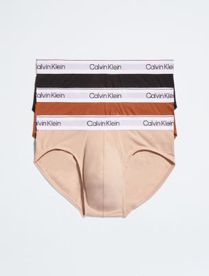 Calvin Klein Engineered Cotton Stretch Hip Brief, 3-Pack, Black