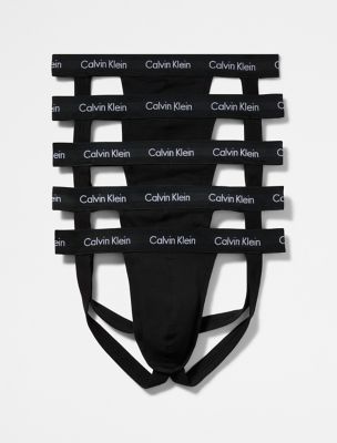 Calvin Klein Logo-embellished Stretch-cotton Jockstraps Pack Of Two in Black  for Men