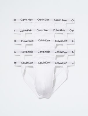 Calvin Klein Cotton Stretch 5-pack Jock Strap in White for Men