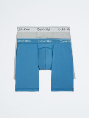 Calvin Klein Cotton Stretch 2 Pack Boxer Brief Kinetic Blue & Ce