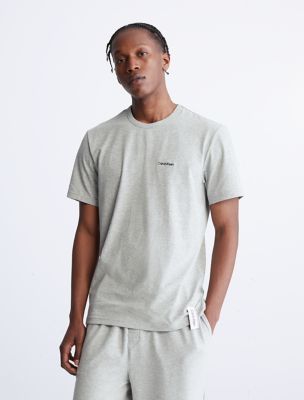 Icon Cotton Stretch Crewneck T-Shirt, Grey Heather