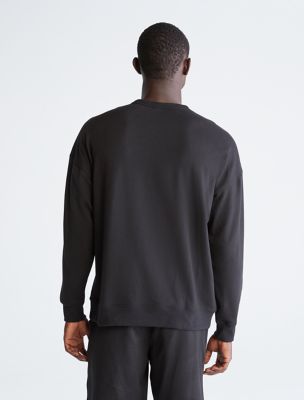 Modern Cotton Lounge Crewneck Sweatshirt, Black