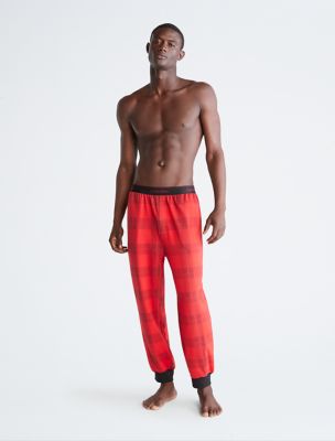 modern cotton lounge buffalo check joggers