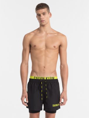 calvin klein double band swim shorts