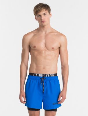 calvin klein double band swim shorts