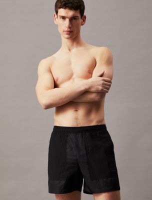 Ripstop Medium Swim Shorts, Black