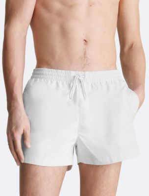 Calvin Klein Logo Tape Beach/Gym Shorts, PVH Classic White